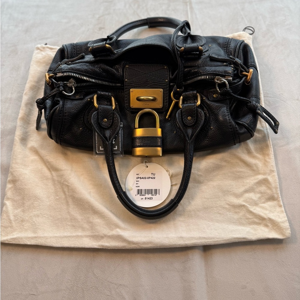 ARCHIVAL Chloé Paddington Bag Black Grained Leather Phoebe Philo Era